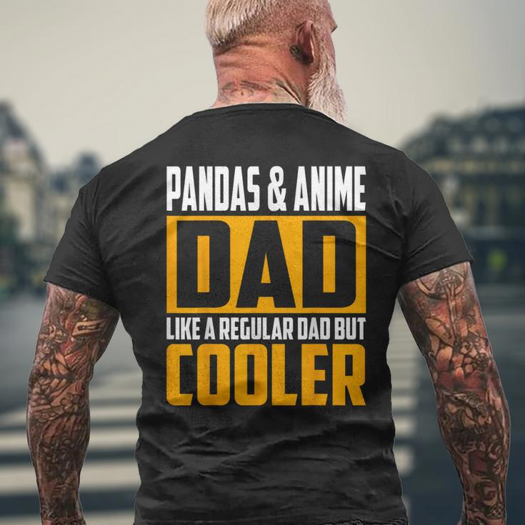 Pandas And Anime Dad Like A Regular Dad But Cooler For Women Men's Back Print T-shirt Gifts for Old Men