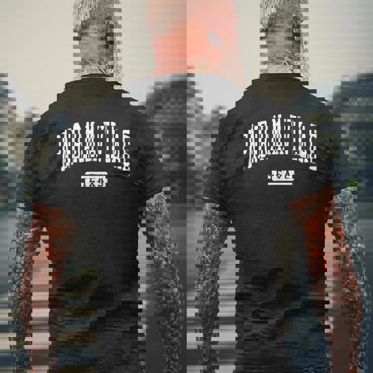 Panorama Village Texas Tx Vintage Athletic Sports Men's T-shirt Back Print Gifts for Old Men