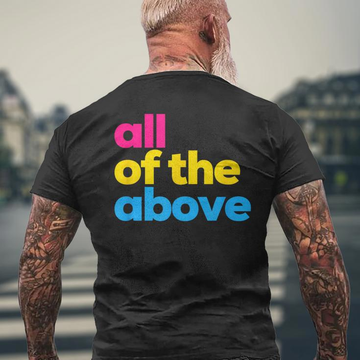 Pansexual Pride All Of The Above Lgbtq Pan Flag - Funny Lgbt Mens Back Print T-shirt Gifts for Old Men