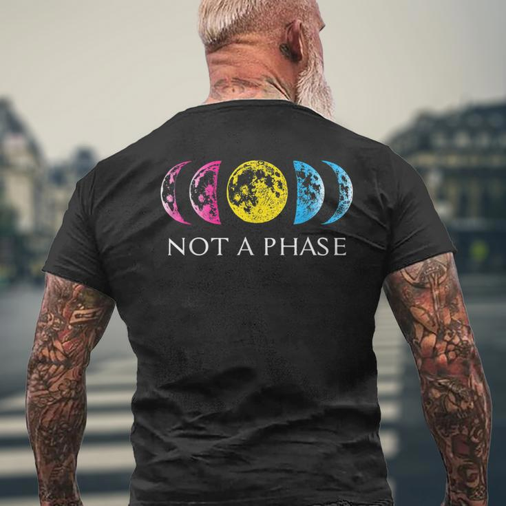 Pansexual Pride Not A Phase Moon Design For Pansexual Mens Back Print T-shirt Gifts for Old Men