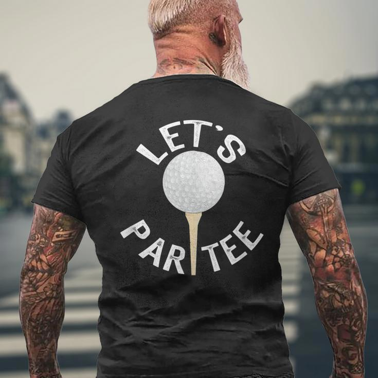 Lets Par Golf Pun Men's Back Print T-shirt Gifts for Old Men