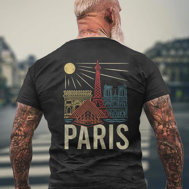 Paris Lover France Tourist Paris Art Paris Men's T-shirt Back Print Gifts for Old Men