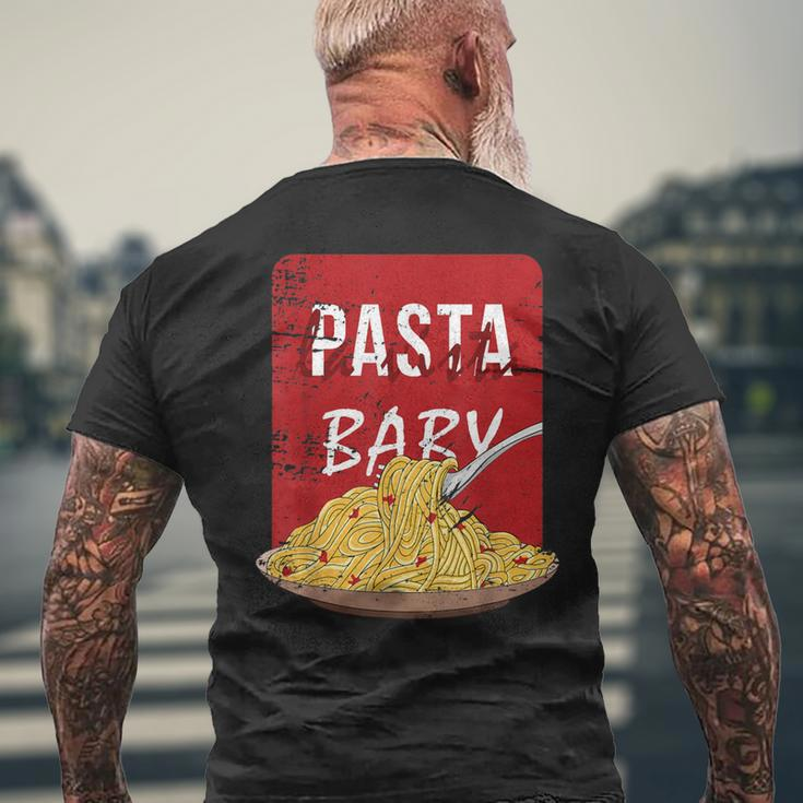 Pasta La Vista Baby Spaghetti Plate Men's T-shirt Back Print Gifts for Old Men