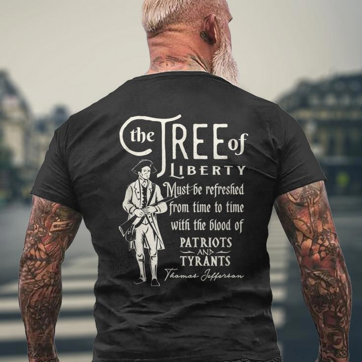 Patriotic Tree Of Liberty Conservative FreedomMen's T-shirt Back Print Gifts for Old Men