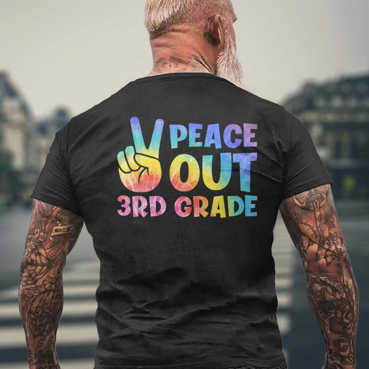 Peace Out 3Rd Grade 2023 Graduate Happy Last Day Of School Men's Back Print T-shirt Gifts for Old Men