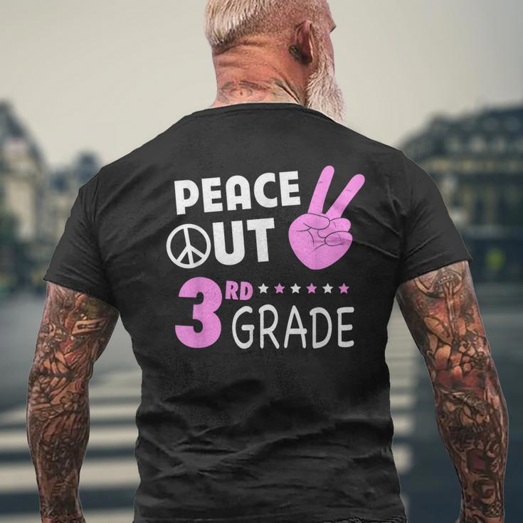 Peace Out 3Rd Grade Girls Third Grade Graduation Men's Back Print T-shirt Gifts for Old Men