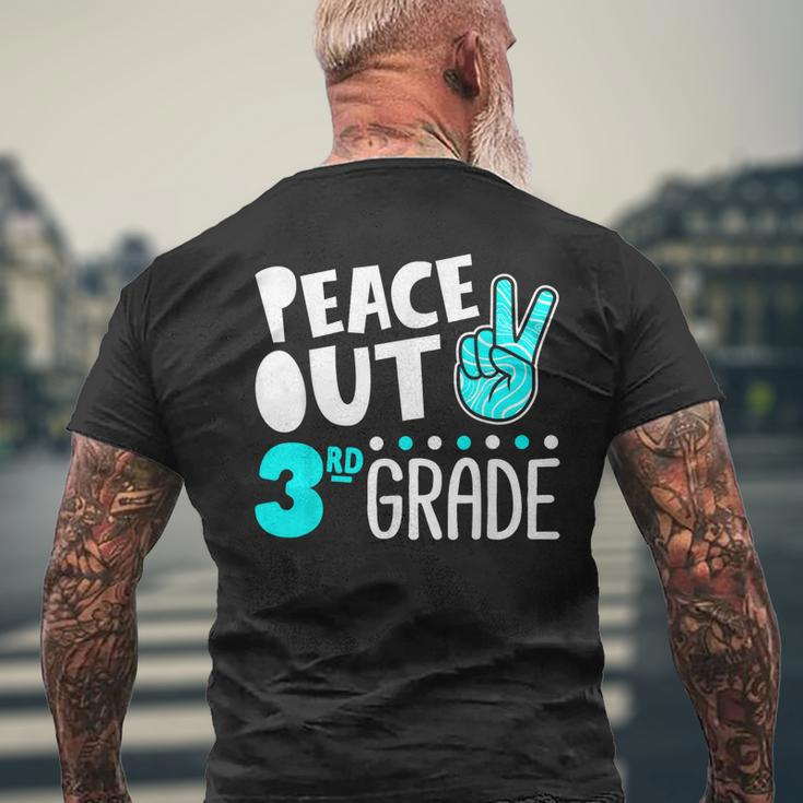 Peace Out 3Rd Grade Graduation Last Day School 2023 Men's Back Print T-shirt Gifts for Old Men