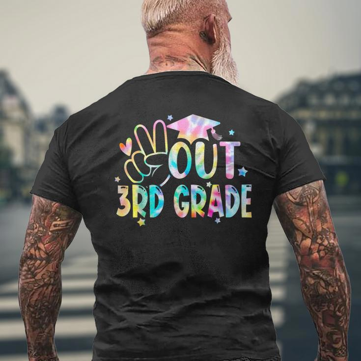 Peace Out 3Rd Grade Last Day Of School 2023 Graduation Men's Back Print T-shirt Gifts for Old Men