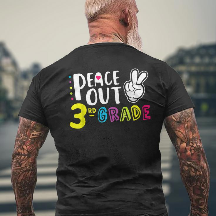 Peace Out Third Grade3Rd Grade Graduation Men's Back Print T-shirt Gifts for Old Men
