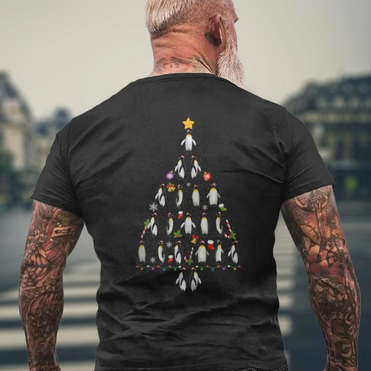 Penguin Christmas Tree Ugly Christmas Sweater Men's T-shirt Back Print Gifts for Old Men