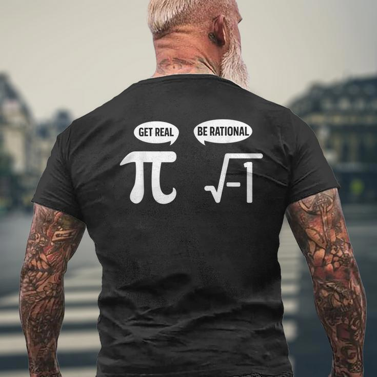 Pi Square Root Funny Real Rational Math Nerd Geek Pi Day Pi Day Funny Gifts Mens Back Print T-shirt Gifts for Old Men