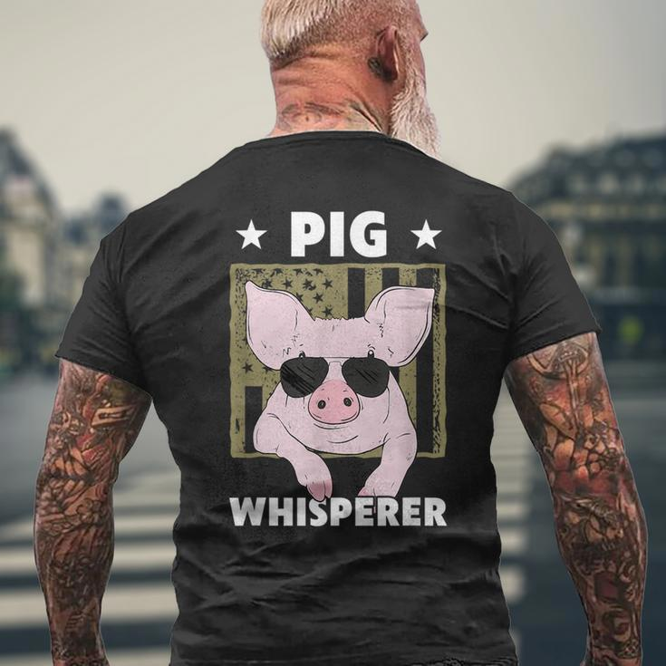 Pig Whisperer Pig Design For Men Hog Farmer Mens Back Print T-shirt Gifts for Old Men
