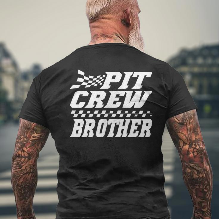 Pit Crew Brother Hosting Race Car Birthday Matching Family Men's T-shirt Back Print Gifts for Old Men