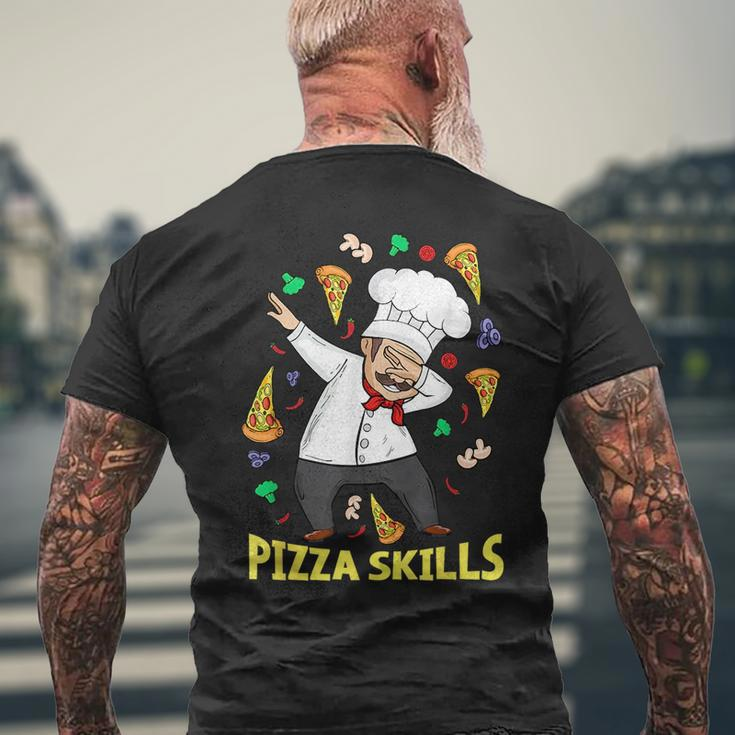 Pizza Chef Italian Pizza Lover Men Pizza Mens Back Print T-shirt Gifts for Old Men