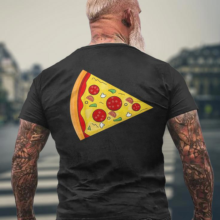 Pizza Pie & Slice Dad And Son Matching Pizza Fathers Day Mens Back Print T-shirt Gifts for Old Men