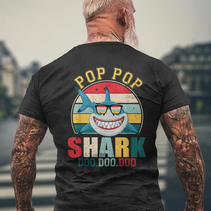 Pop Pop Shark Fathers Day For Pop Pop Men's Back Print T-shirt Gifts for Old Men