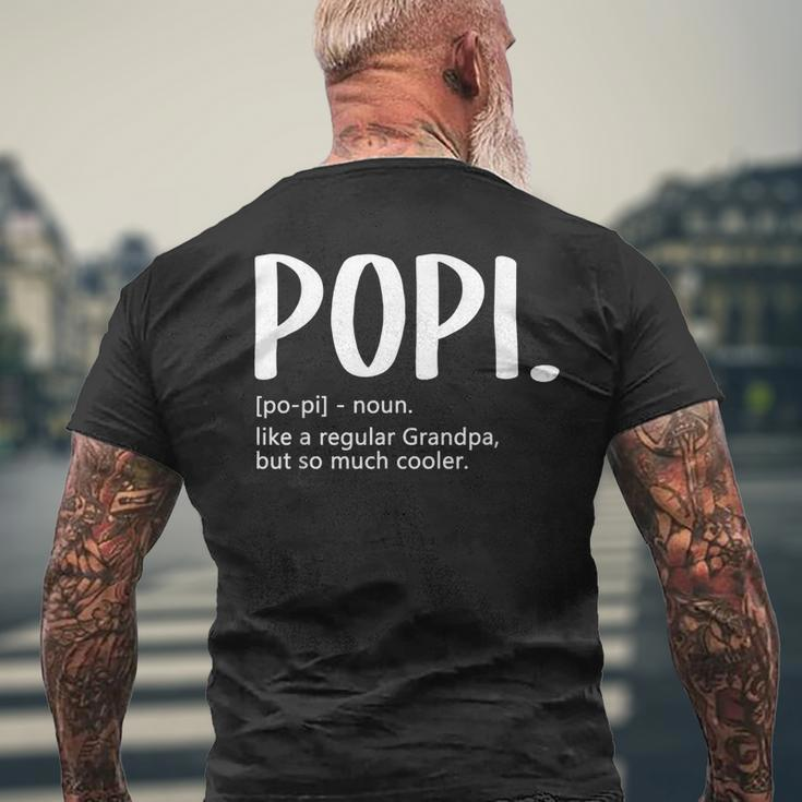 Popi For Men Fathers Day Idea Regular Grandpa Popi Mens Back Print T-shirt Gifts for Old Men