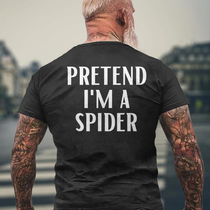 Pretend Im A Spider Costume Halloween Mens Back Print T-shirt Gifts for Old Men
