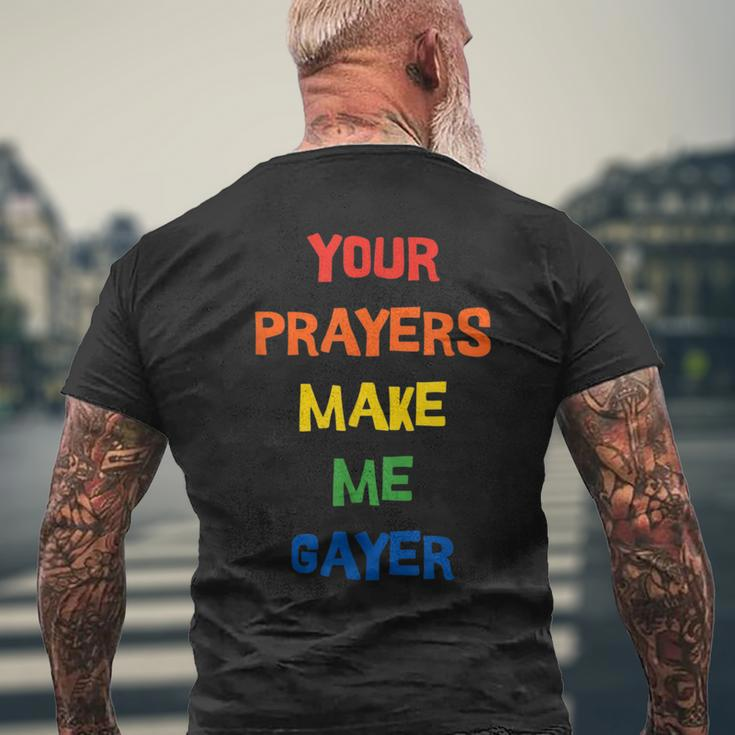 Pride Gay Lesbian Lgbtq Funny Religious Faith Mens Back Print T-shirt Gifts for Old Men