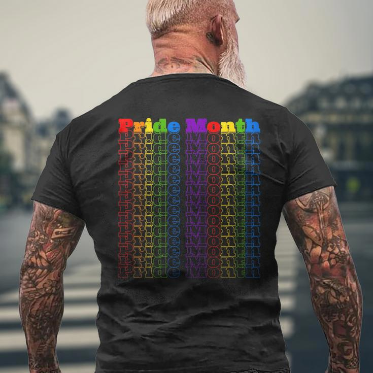 Pride Month Lgbt Gay Pride Month Transgender Lesbian Mens Back Print T-shirt Gifts for Old Men