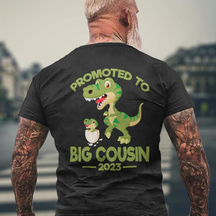 Promoted To Big Cousin Dinosaur Trex Boys Mens Back Print T-shirt Gifts for Old Men