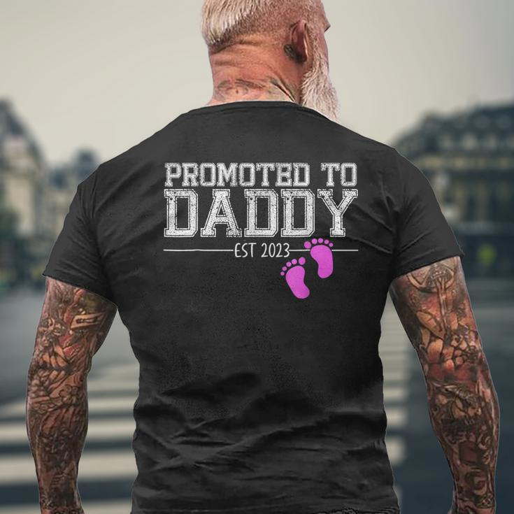 Promoted To Daddy Its A Girl Est 2023 New Dad First Daddy Mens Back Print T-shirt Gifts for Old Men