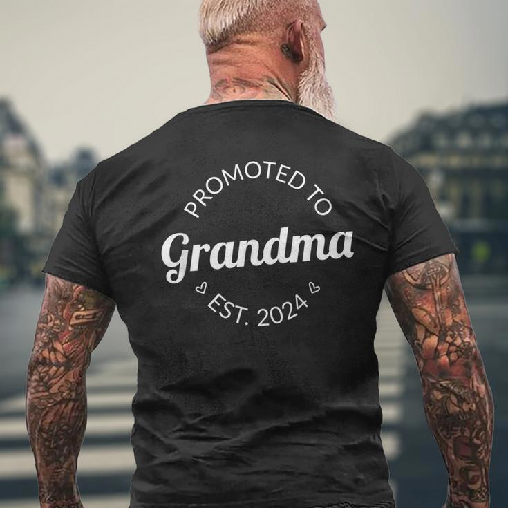 Promoted To Grandma 2024 Future Soon To Be New Grandma 2024 Mens Back Print T-shirt Gifts for Old Men