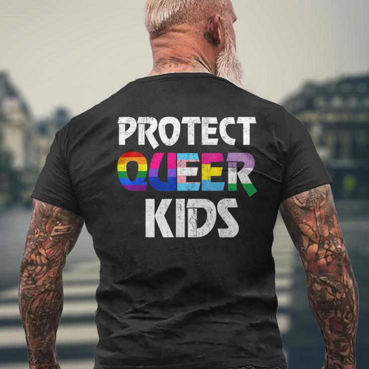 Protect Queer Youth Lgbt Awareness Gay Lesbian Pride Mens Back Print T-shirt Gifts for Old Men