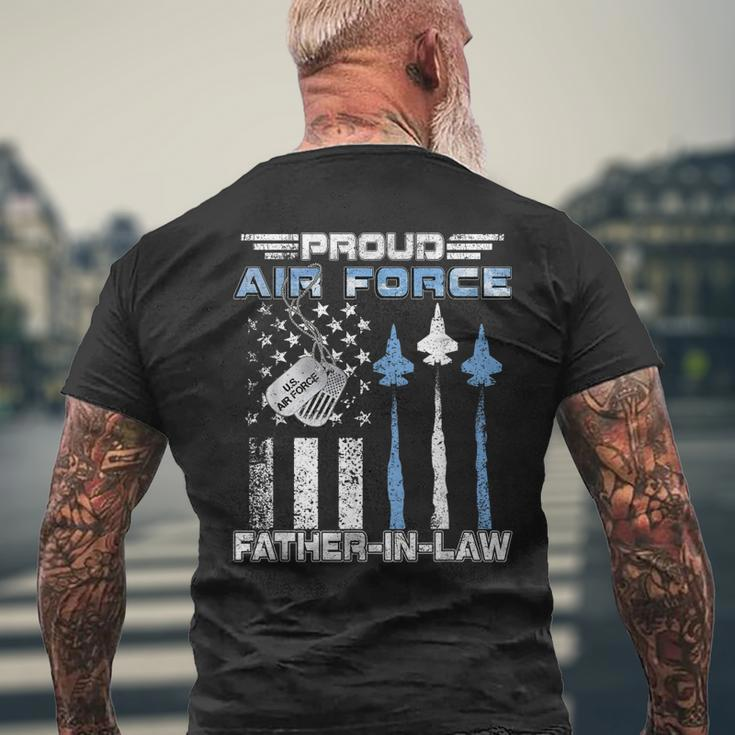 Proud Air Force Fatherinlaw Us Air Force Graduation Gift Mens Back Print T-shirt Gifts for Old Men