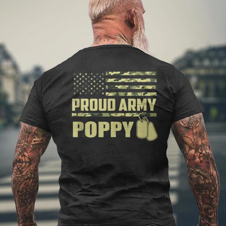 Proud Army Poppy Military Pride Mens Back Print T-shirt Gifts for Old Men