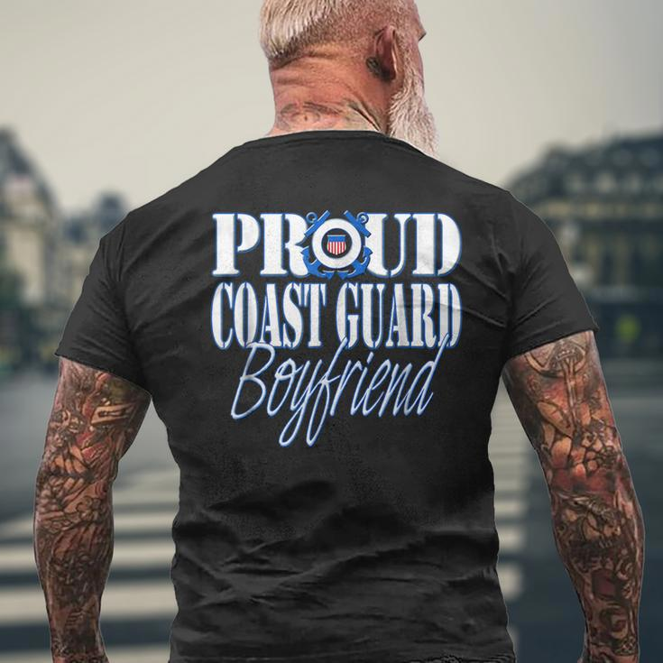 Proud Coast Guard Boyfriend Us Military Men Funny Military Gifts Mens Back Print T-shirt Gifts for Old Men