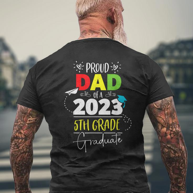 Proud Dad Of A Class Of 2023 5Th Grade Graduate Cute Heart Men's Back Print T-shirt Gifts for Old Men
