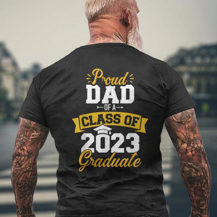 Proud Dad Of A Class Of 2023 Graduate Senior Graduation Mens Back Print T-shirt Gifts for Old Men