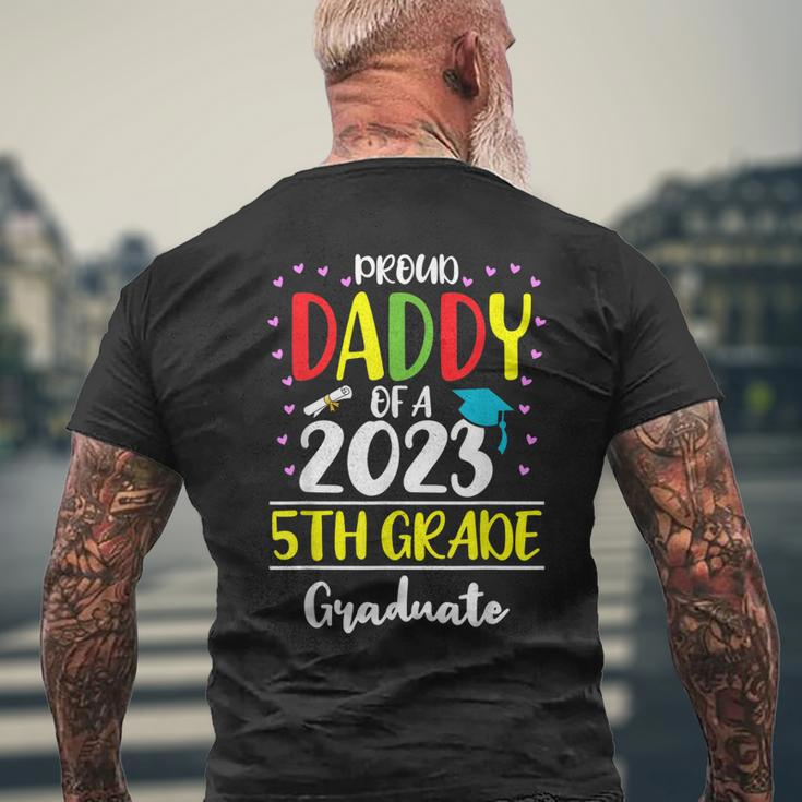 Proud Daddy Of A Class Of 2023 5Th Grade Graduate Men's Back Print T-shirt Gifts for Old Men
