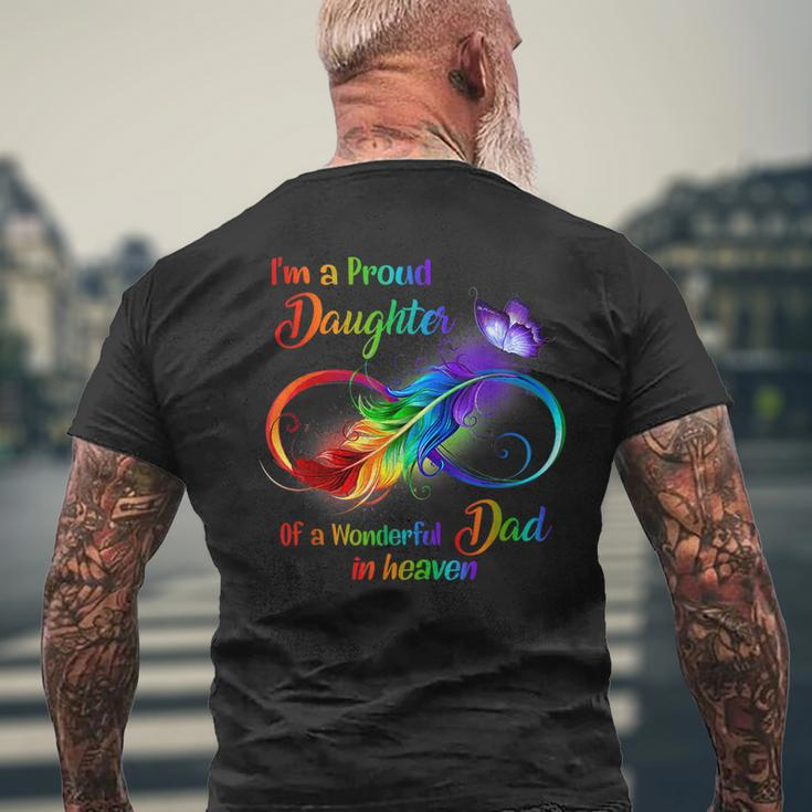 Im A Proud Daughter Of A Wonderful Dad In Heaven Men's Back Print T-shirt Gifts for Old Men