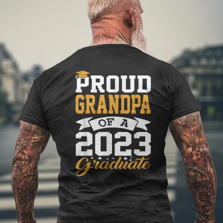 Proud Grandpa Class Of 2023 Senior Graduate Funny Graduation Men's Crewneck Short Sleeve Back Print T-shirt Gifts for Old Men