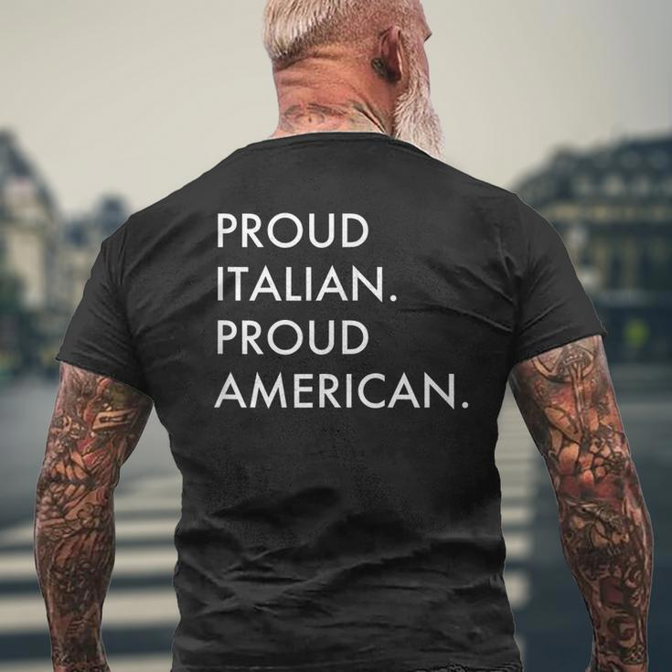 Proud Italian Proud American Love My Italy Mens Back Print T-shirt Gifts for Old Men