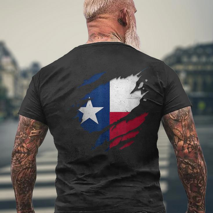 Proud Texan Tx State Torn Ripped Texas Flag Men's T-shirt Back Print Gifts for Old Men