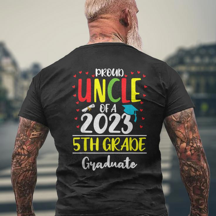 Proud Uncle Of A Class Of 2023 5Th Grade Graduate Mens Back Print T-shirt Gifts for Old Men