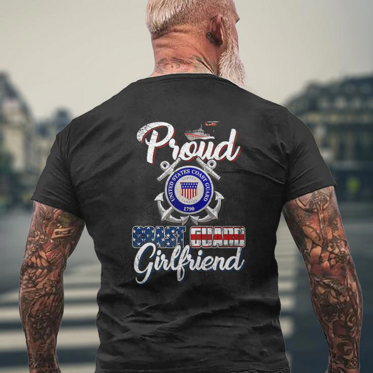 Proud Us Coast Guard Girlfriend Us Military Family Funny Military Gifts Mens Back Print T-shirt Gifts for Old Men