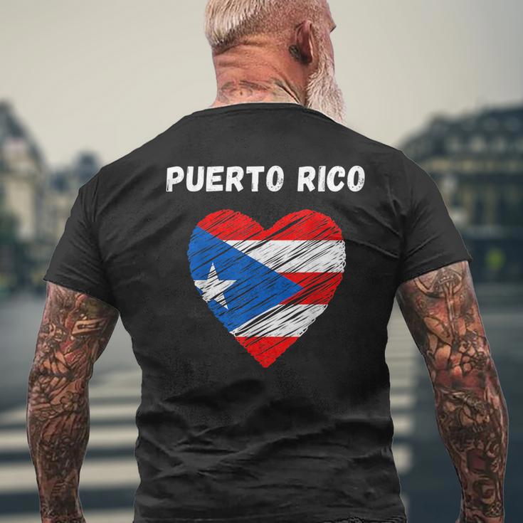 Back Puerto Rico Puerto Rico Flag Holiday Puerto Rico Heart Puerto Rican Flag Mens Back ...