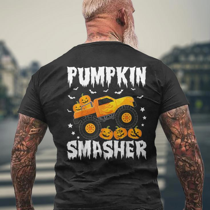 Pumpkin Smasher Halloween Monster Truck Lover Boys Toddler Men's T-shirt Back Print Gifts for Old Men