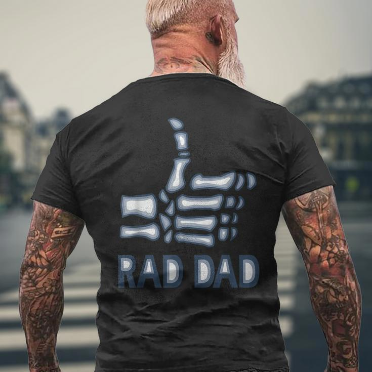 Rad Dad Skeleton Radiology Tech Xray Fathers Day Men's Back Print T-shirt Gifts for Old Men