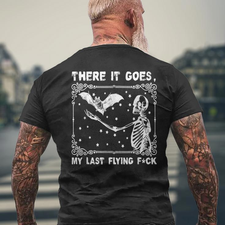 There It Goes My Last Flying Fuck Skeleton Men's T-shirt Back Print Gifts for Old Men