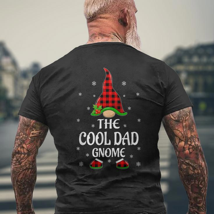 Red Buffalo Plaid Matching The Cool Dad Gnome Christmas Men's Back Print T-shirt Gifts for Old Men