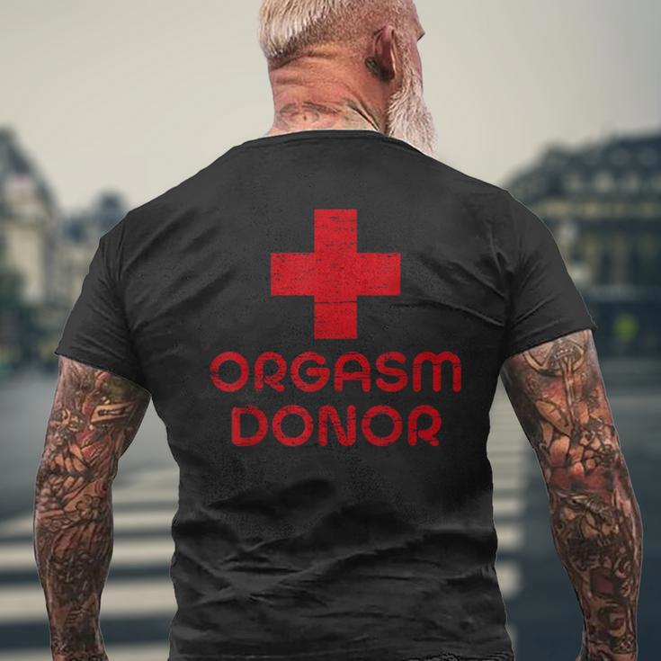 Red Cross Orgasm Donor Men s Men s T shirt Back Print Seseable UK