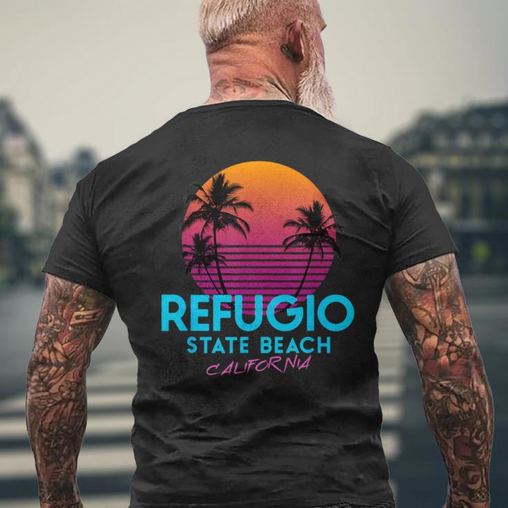 Refugio State Beach California Retro Wave 80S Men's T-shirt Back Print Gifts for Old Men