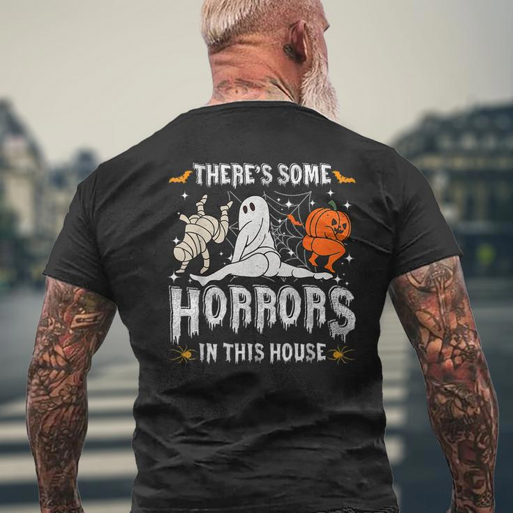 There's Some Horrors In This House Ghost Pumpkin Halloween Men's T-shirt Back Print Gifts for Old Men
