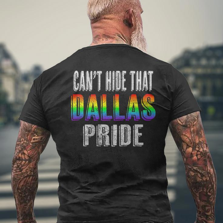 Retro 70S 80S Style Cant Hide That Dallas Gay Pride Mens Back Print T-shirt Gifts for Old Men