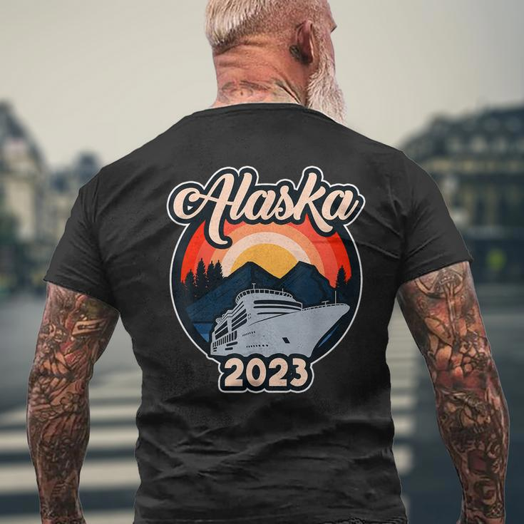 Retro Alaskan Cruise 2023 | Cruising To Alaska Boat Ship Mens Back Print T-shirt Gifts for Old Men